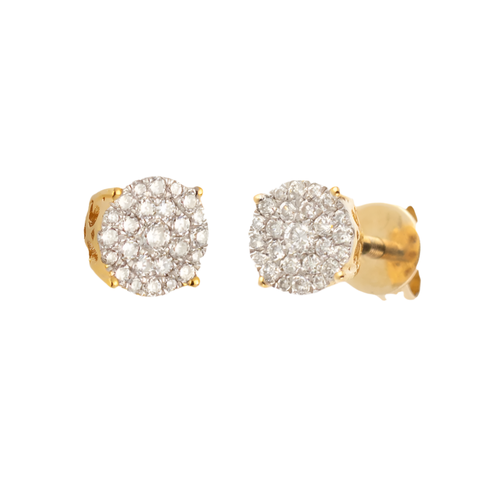 14k Diamond Luna Cluster Earrings