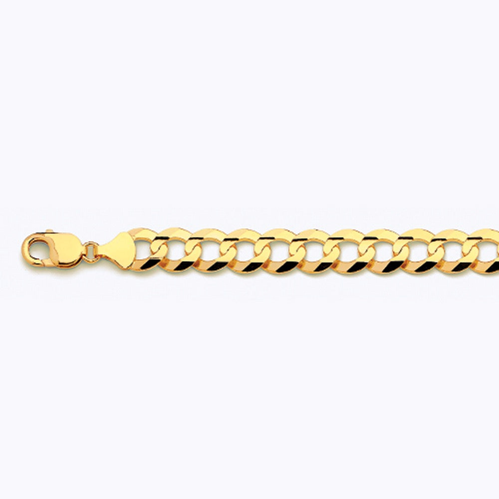 10k 12mm Solid Curb Link Chain