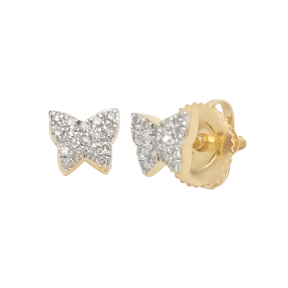 10k Diamond Butterfly Earrings