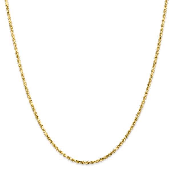 10k 2mm Solid Rope Chain