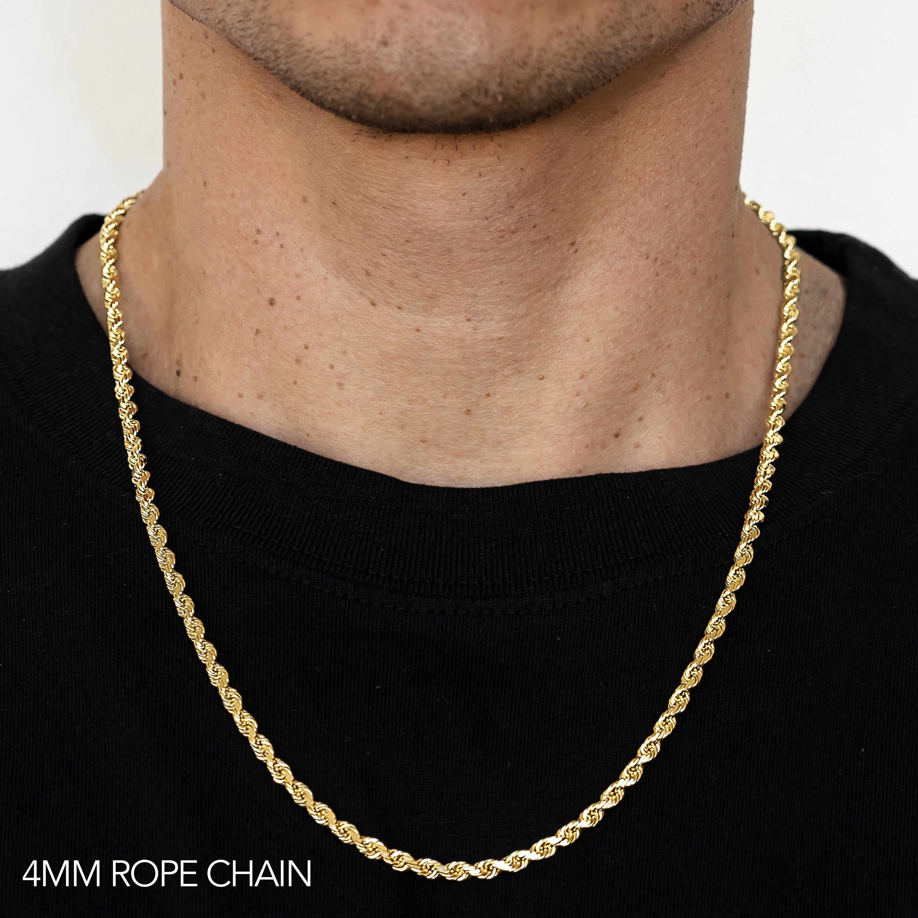 10k 4mm Hollow Rope Chain