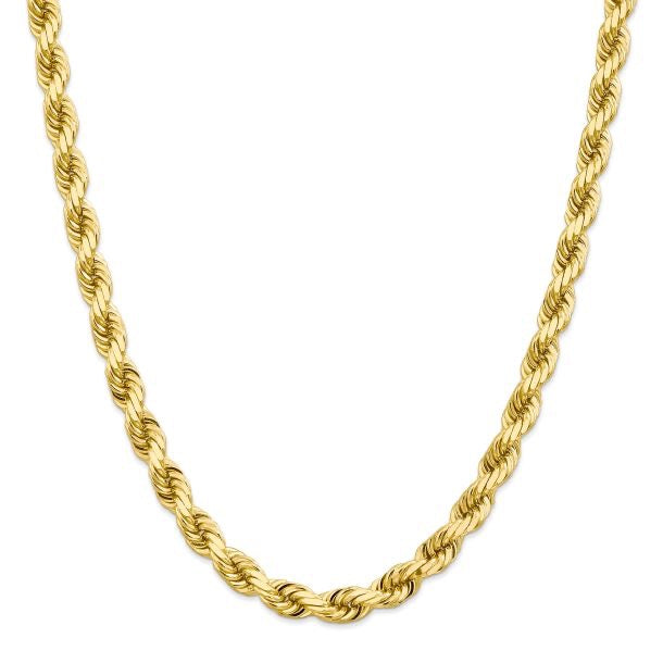 10k 8mm Solid Rope Chain