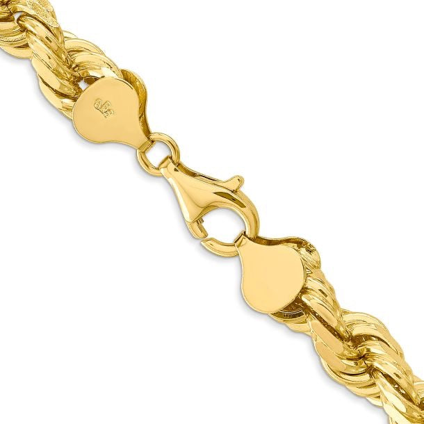 10k 8mm Solid Rope Chain