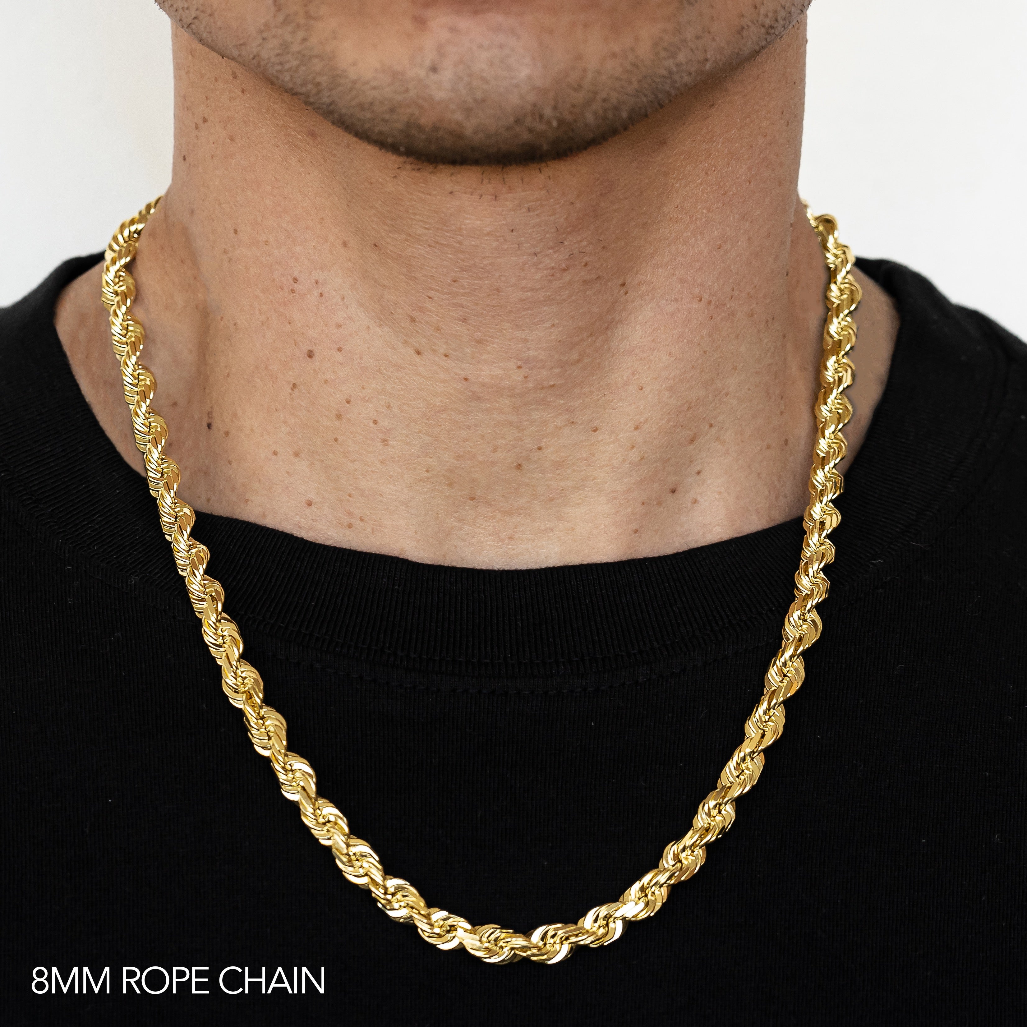 10k 8mm Hollow Rope Chain