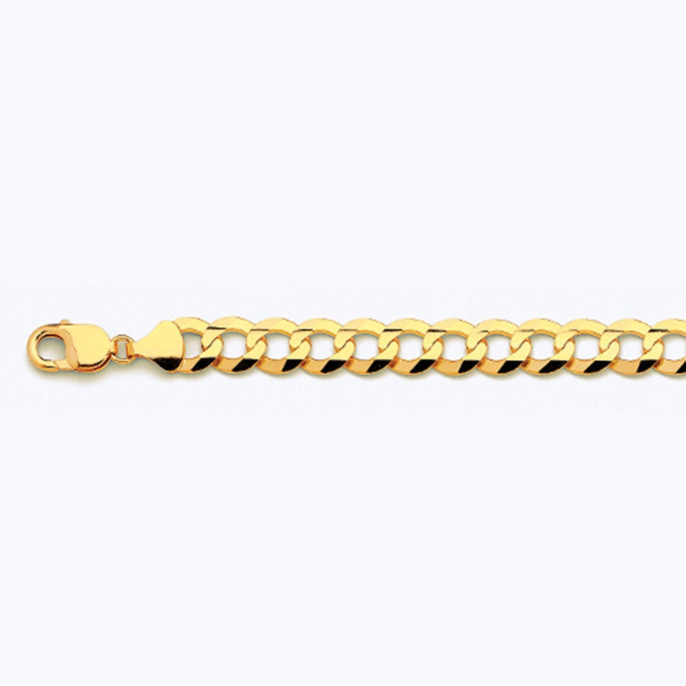 10k 11mm Solid Curb Link Chain