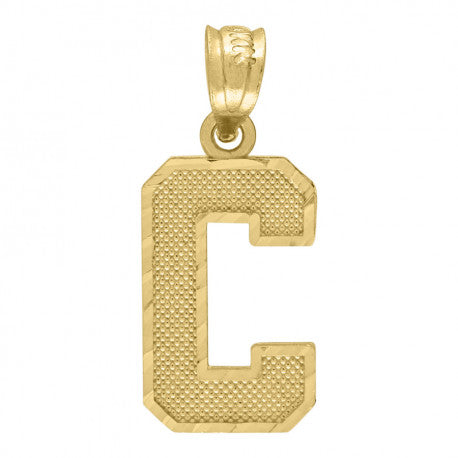 10k Gold Textured Initials