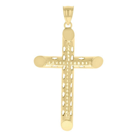 10k Cage Style Cross Pendant