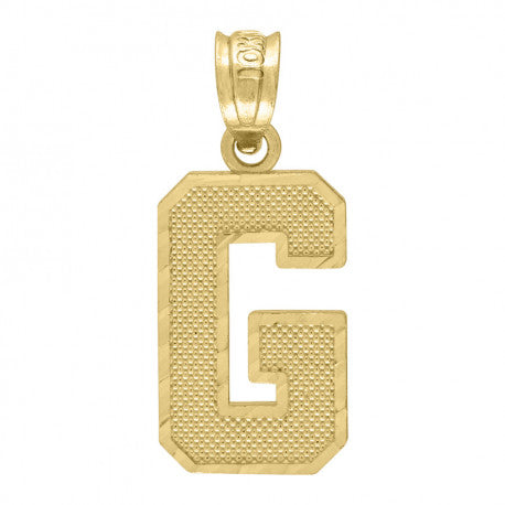 10k Gold Textured Initials