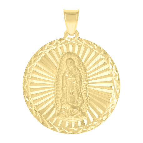 10k Virgin Mary/Guadalupe Medallion Pendant