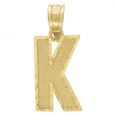 10k Gold Textured Initials