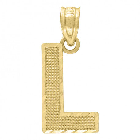 10k Gold Textured Initials