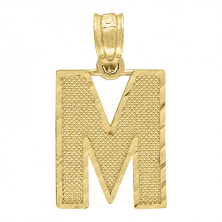 10k Gold Textured Initials