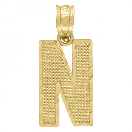 10k Gold Textured Initials