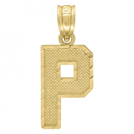 10k Gold Textured Initials