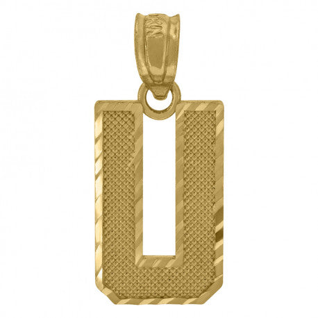 10k Gold Textured Initials