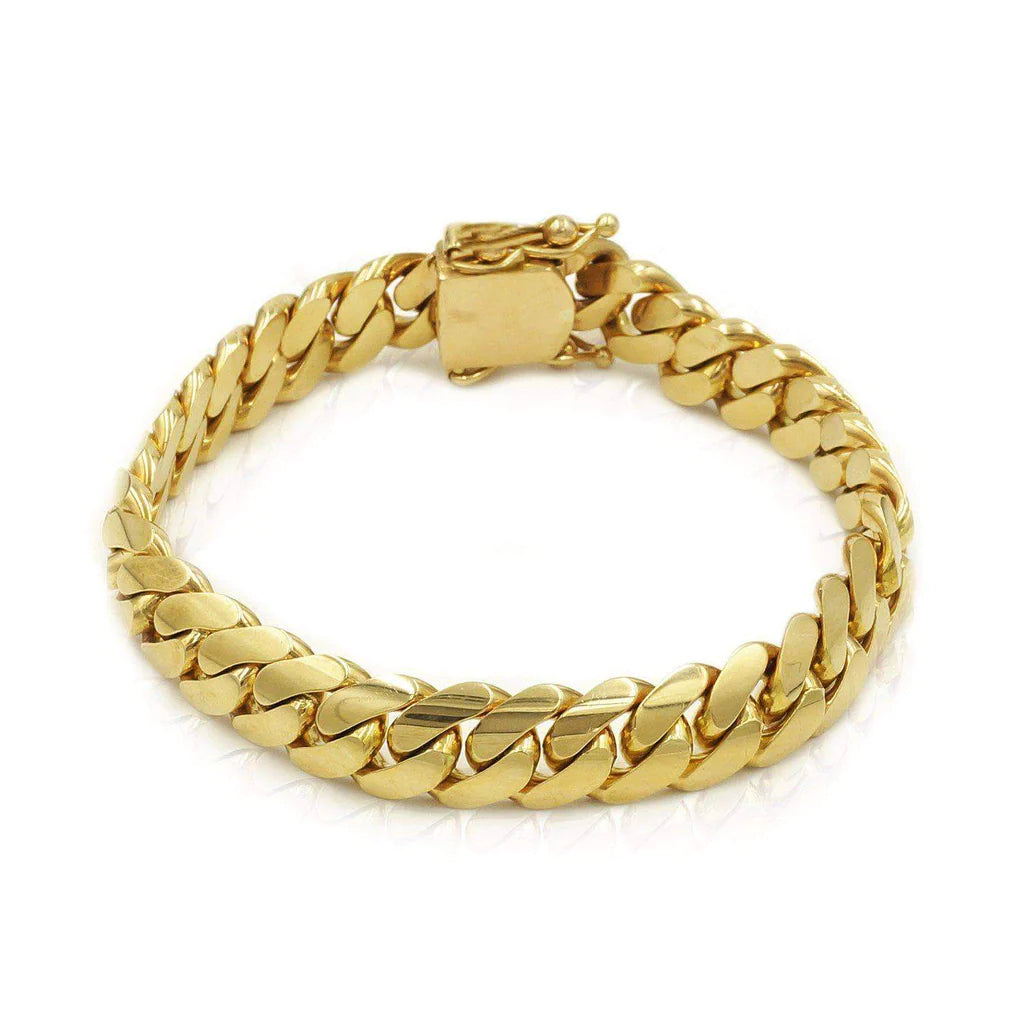 10kt 10mm Miami Cuban Bracelet