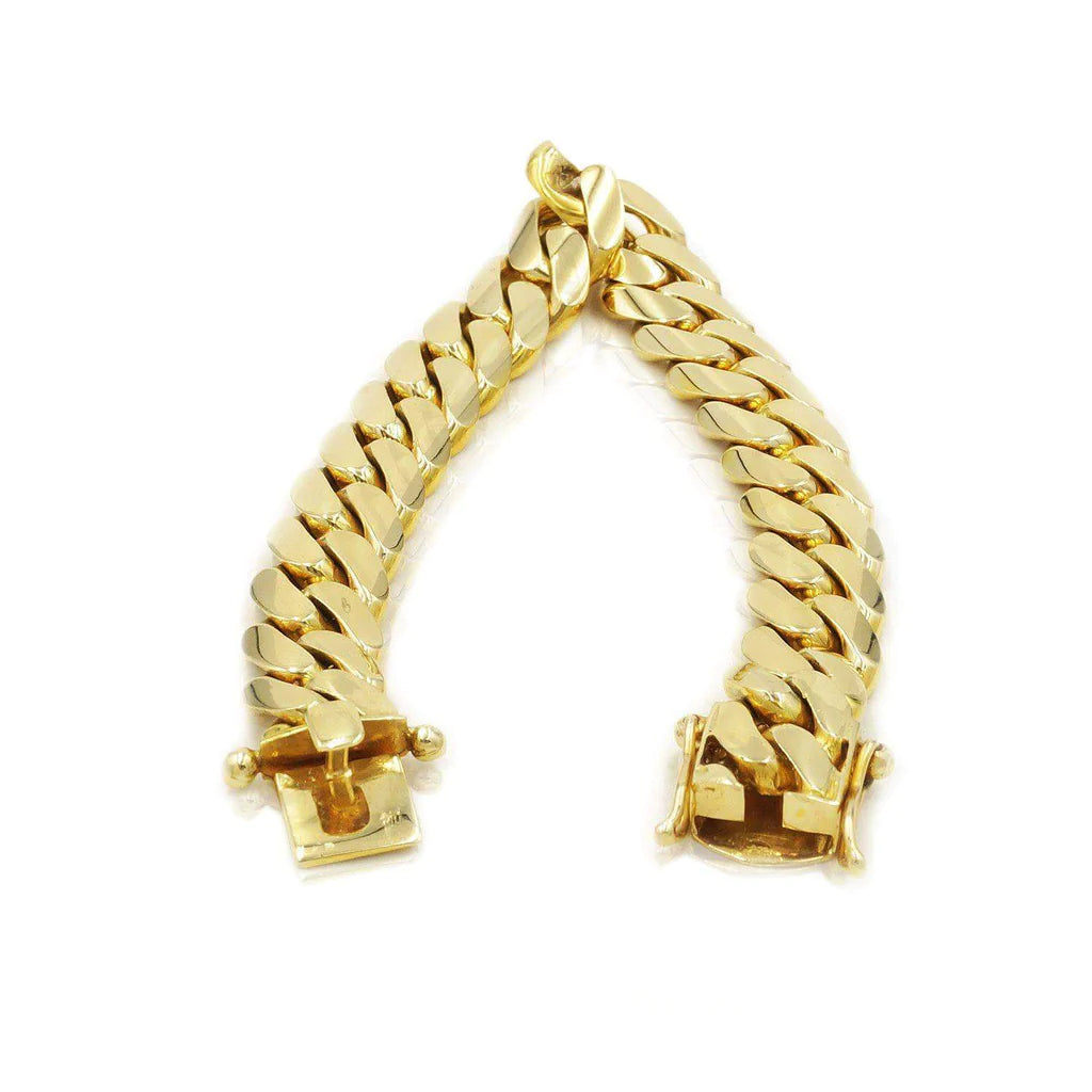 14k 13mm Miami Cuban Bracelet