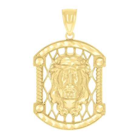 14k Jesus Tag Pendant