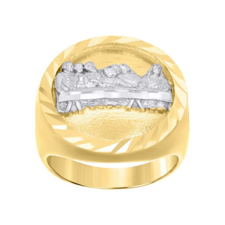 14k Two Tone Last Supper Ring