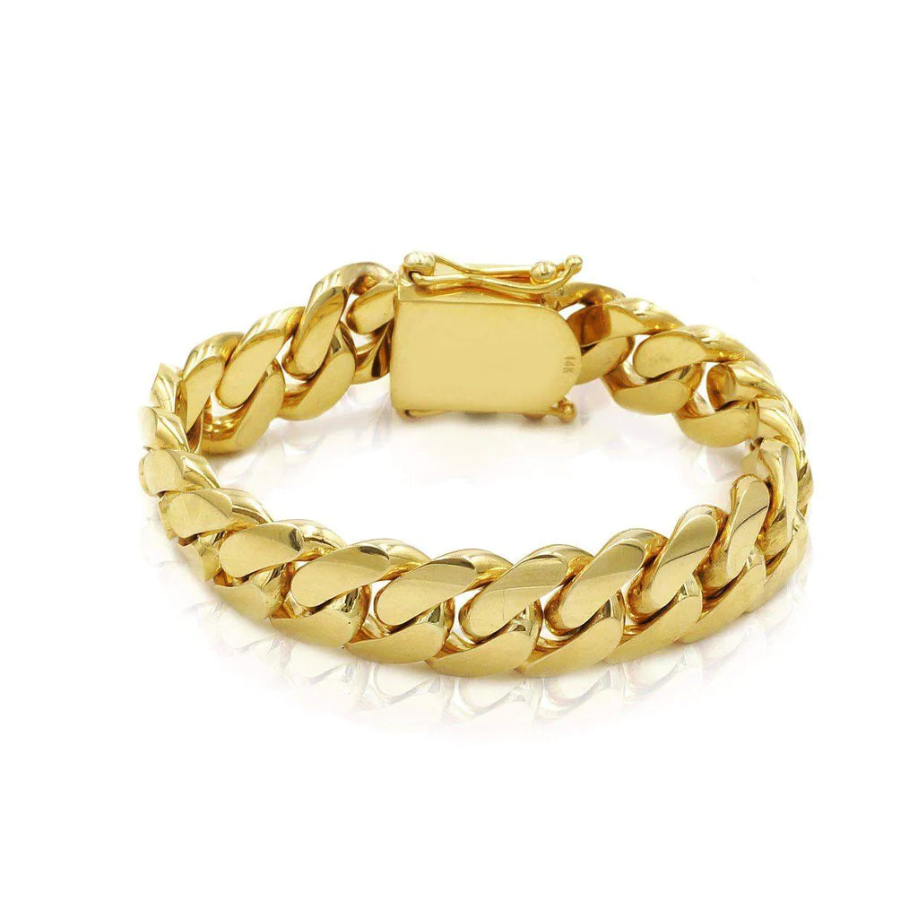 14kt 14mm Miami Cuban Bracelet