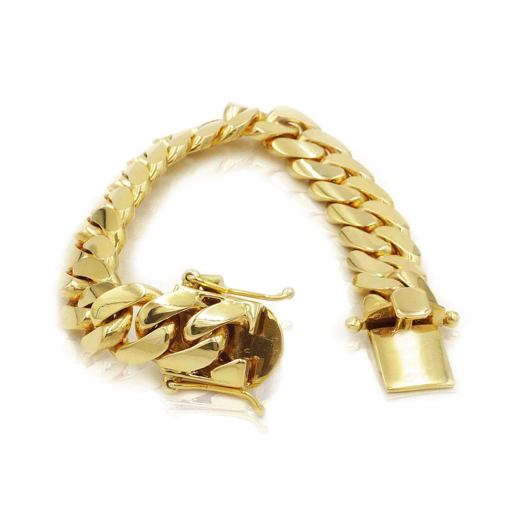 14kt 14mm Miami Cuban Bracelet