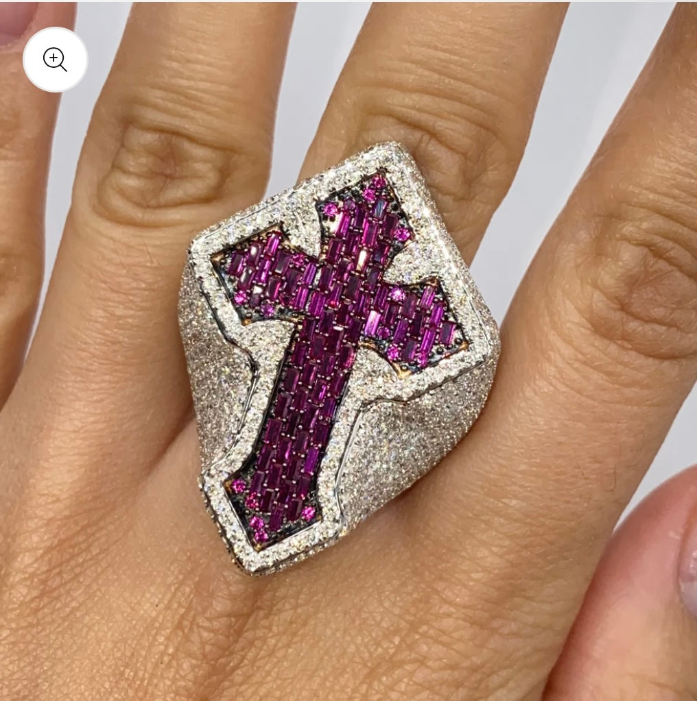 14kt Royal Cross Diamond Ring