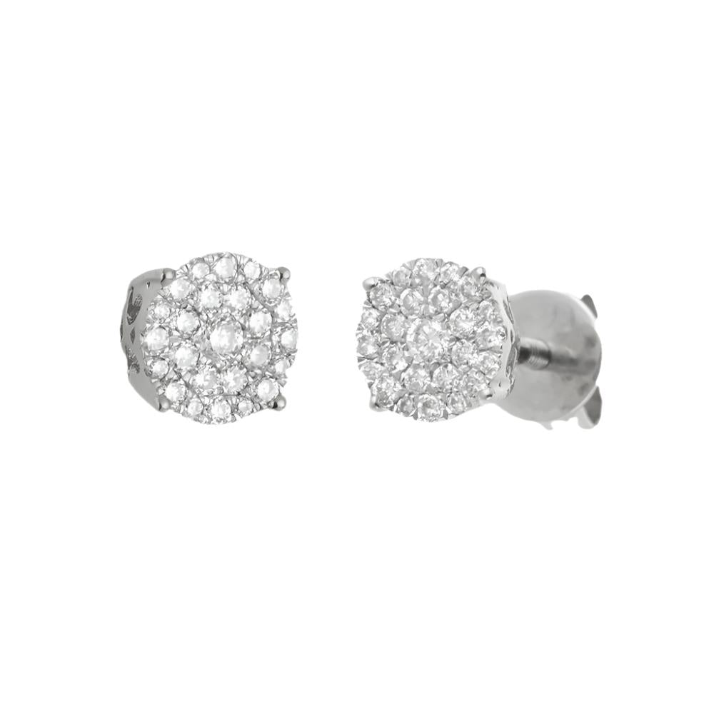 14k 0.20CTW Diamond Luna Cluster Earrings