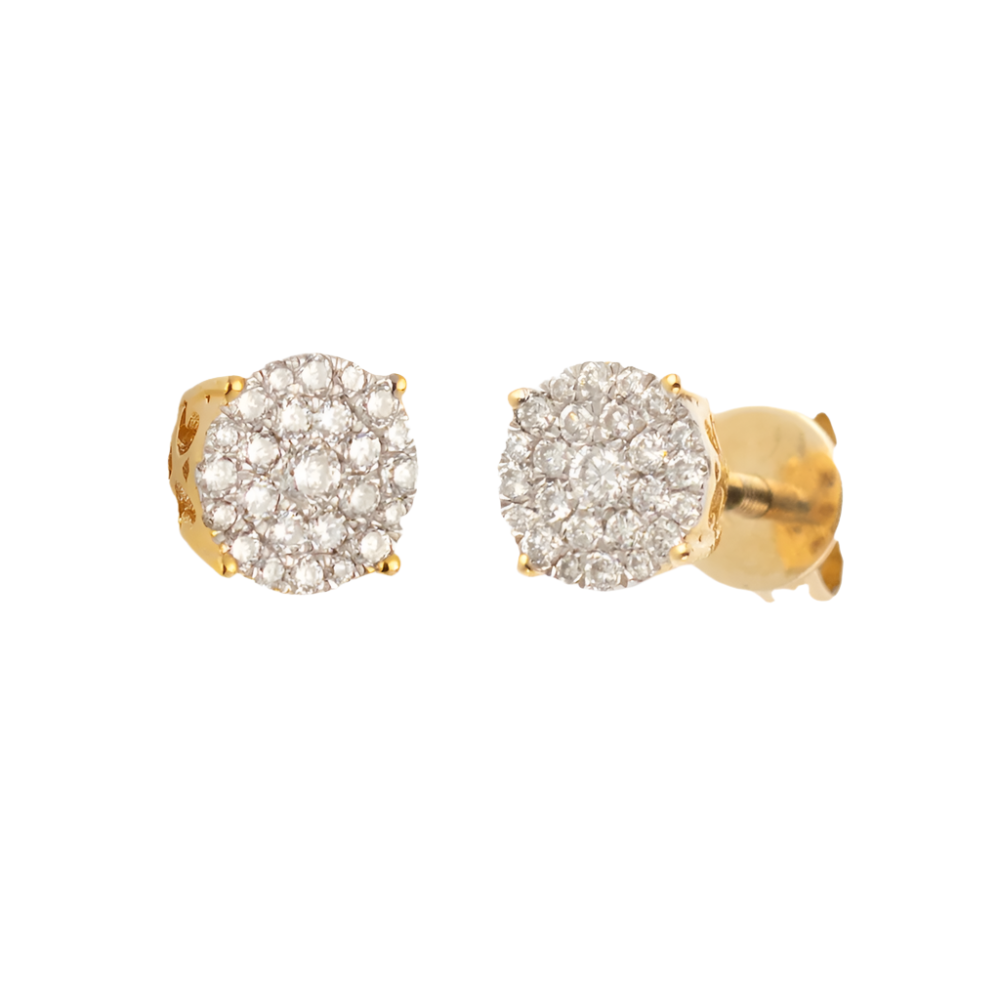 14k 0.20CTW Diamond Luna Cluster Earrings