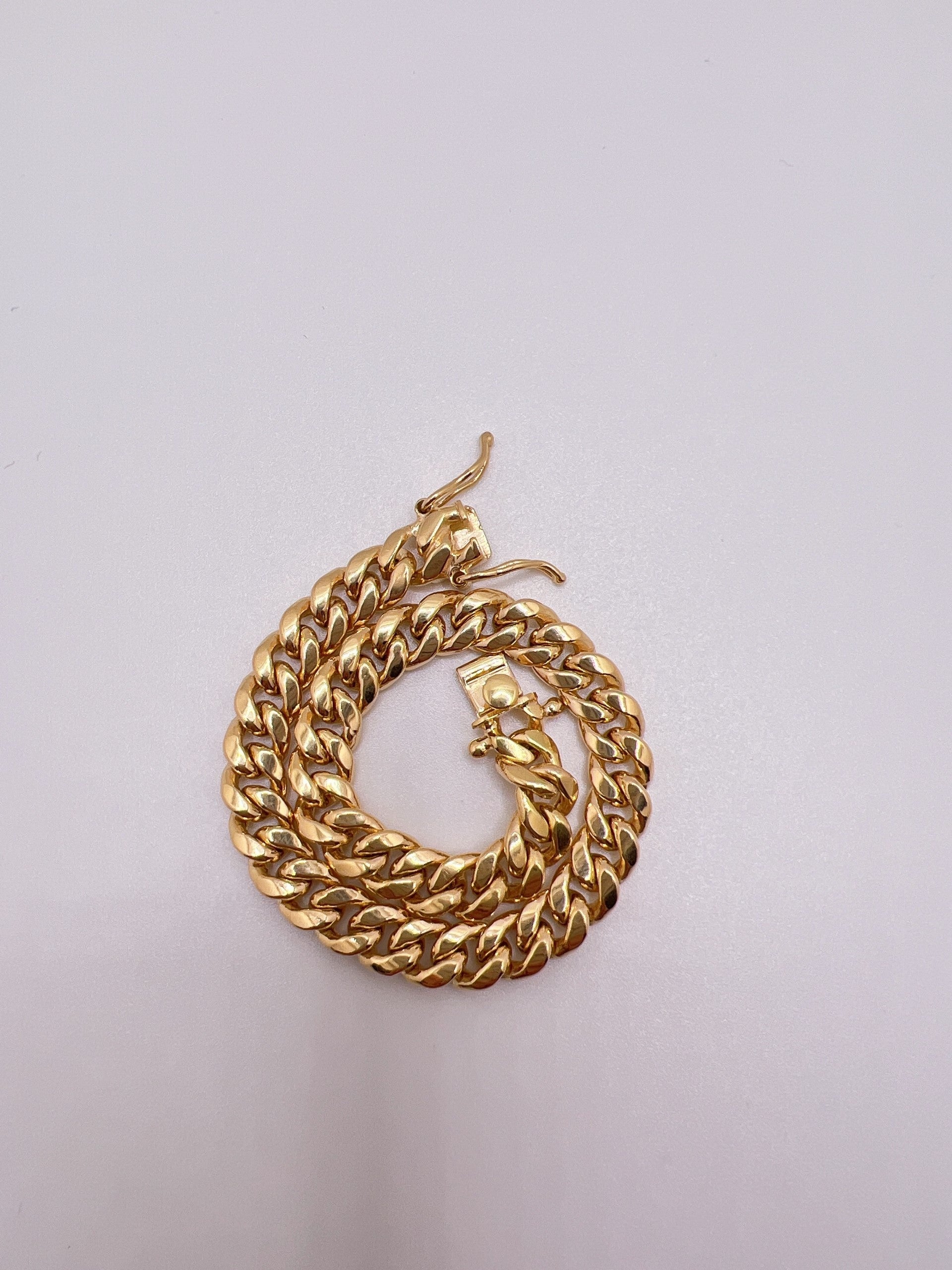 10kt 7mm Hollow Miami Cuban Bracelet