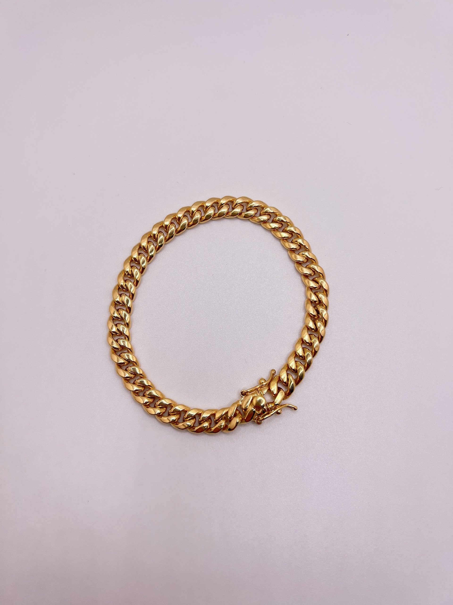 10kt 7mm Hollow Miami Cuban Bracelet